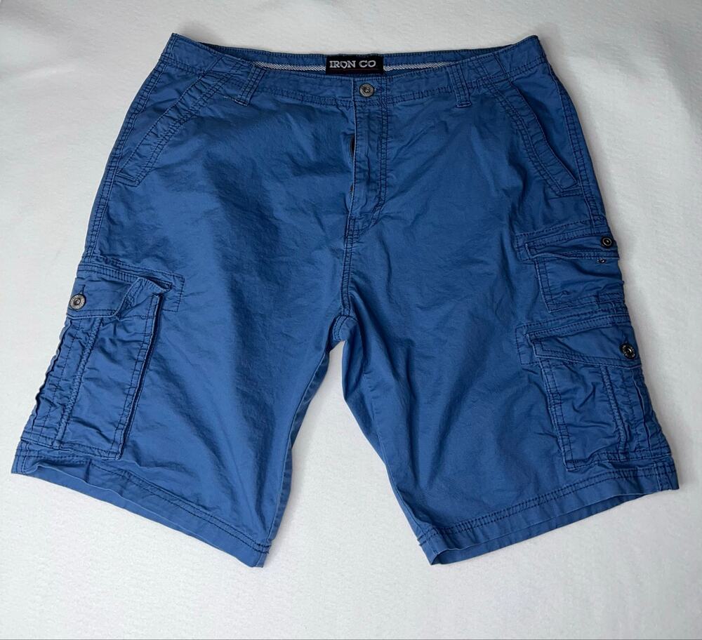 Iron Co. Men’s Cargo Shorts Size 36 Blue